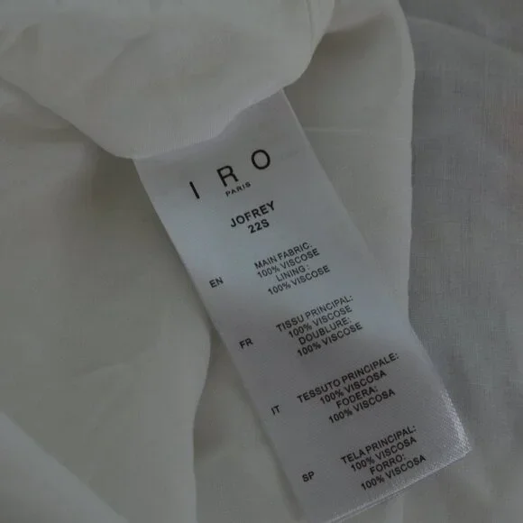 IRO Paris Jofrey Ruffle Mini Dress in Lilas Multico Sz 2 - Picture 9 of 10